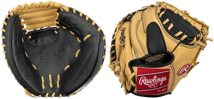 Rawlings Select Pro Lite Series 32" Catcher's Mitt (2023) -Ideal for The Youth Player Superior Craftsmanship for Elite Performance. Blonde/Black Classic Colorway - Image 2